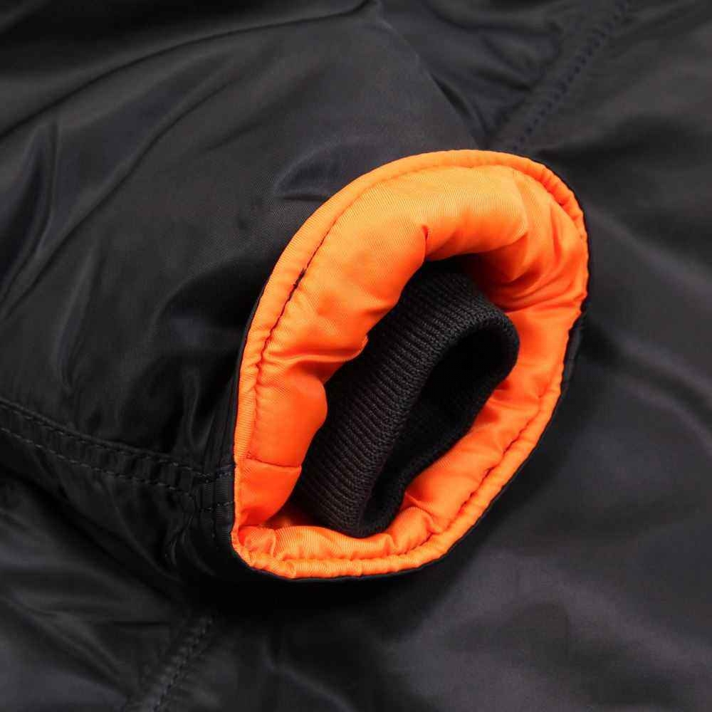 Куртка аляска Alpha Industries N-3B Slim Fit Black/Orange с натуральным мехом