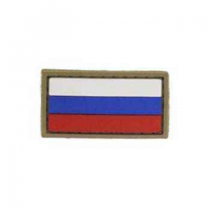 Патч ПВХ "Флаг России" Coyote Velcro (25x45мм)
