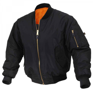Куртка бомбер Rothco Enhanced Nylon MA-1 Flight Jacket Black