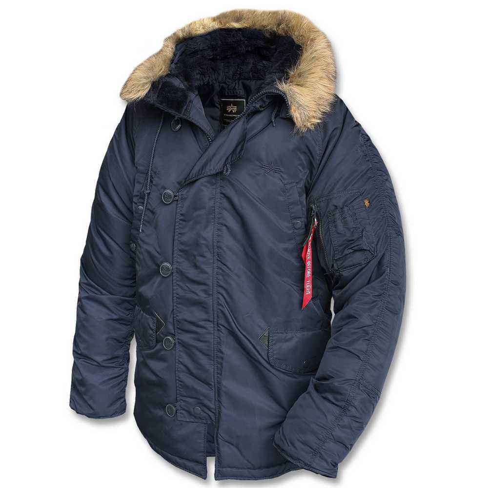 Куртка аляска Alpha Industries N-3B Parka Rep. Blue зимняя