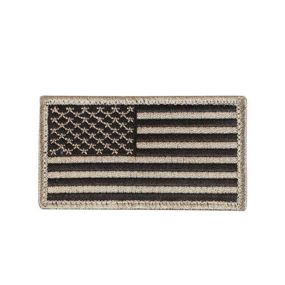 Нашивка Rothco "American Flag" Patch - Black/Khaki