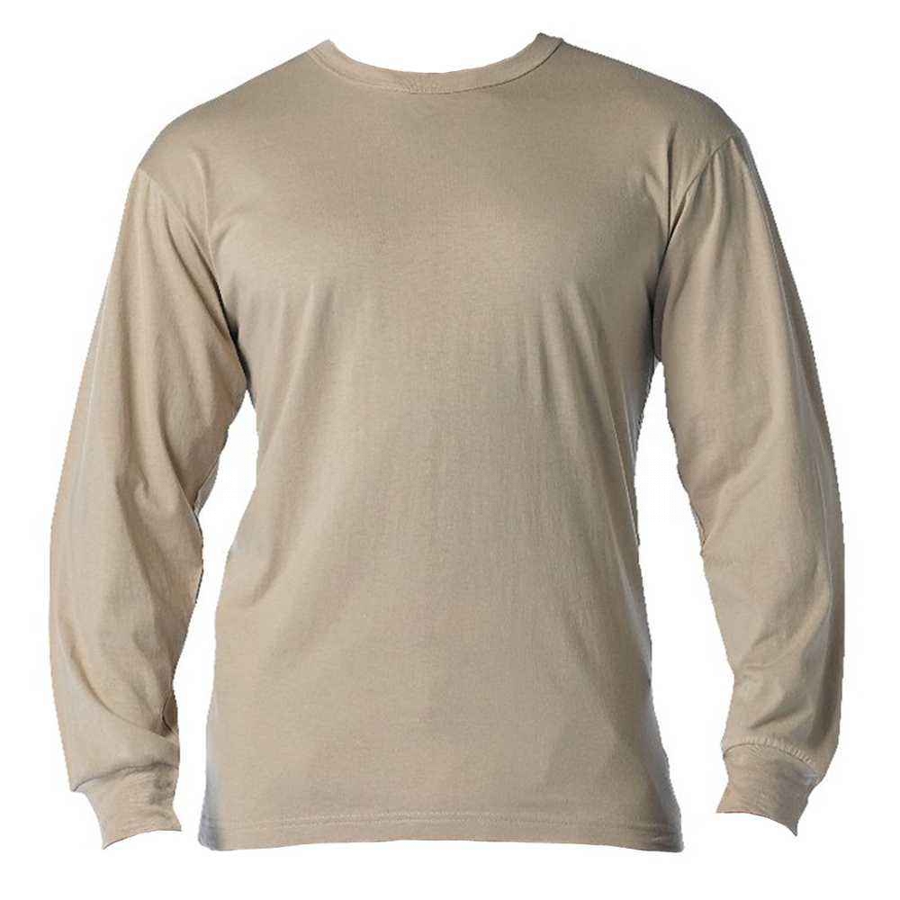 Футболка с рукавом Rothco Long Sleeve Solid T-Shirt Khaki