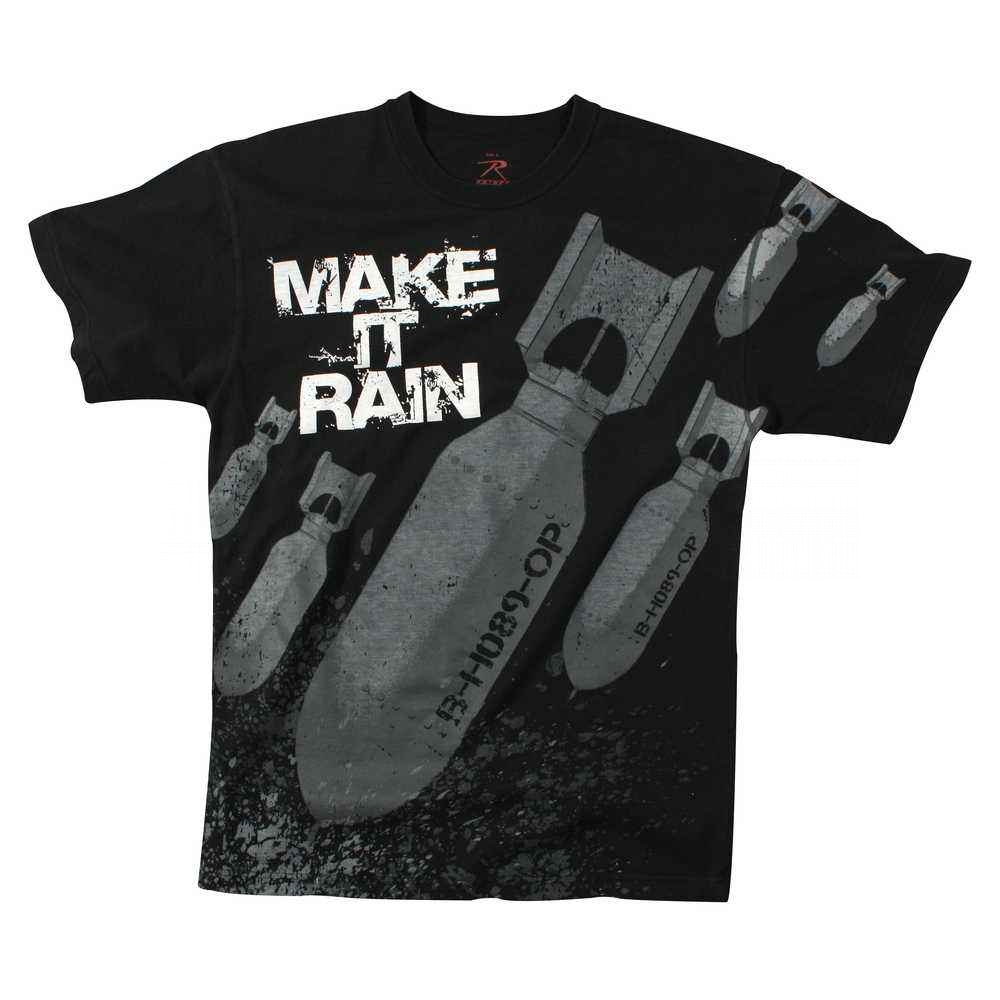 Футболка Rothco Vintage "Make It Rain Bombs" T-Shirt Black